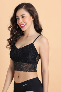 Zivame Double Layered Non Wired 3/4th Coverage Bralette - Tap Shoe — thumbnail 4